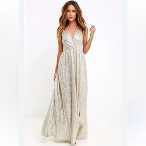 NWT Lulu's Shimmering Maxi Dress